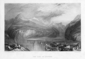 O lago de Lucerna, século XIX.