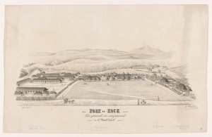 Gezicht op Fort de Kock
Fort de Kock / Vista geral do campo / do 17de Batail.on Infant.rie (título sobre o objecto) de R. Walthert (signed by artist)