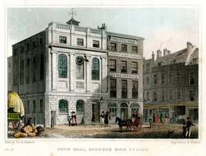 Câmara Municipal, High Street da cidade, Southwark, Londres, 1830.