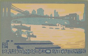 Fim de tarde da ponte do Brooklyn, 1916. de Rachael Robinson Elmer