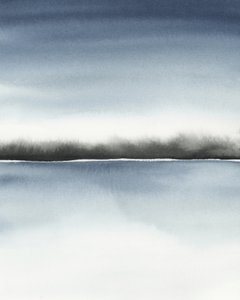Horizonte Azul Envolto em Névoa
