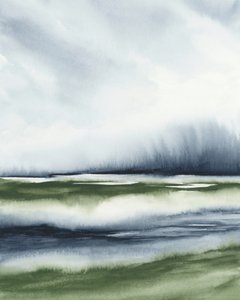 Paisagem verde enevoada