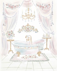 Casa de banho em estilo Shabby Chic de Radhika Modi