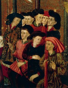 Pregação, detalhe do Altar de San Bernardino, de Joan Figuera e Tomas Rafael (activo na segunda metade do século XVI), tempera em painel, 399x253 cm. Pormenor. de Rafael & Figuera Joan (active c.1454 1477) Tomas