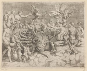 Festa dos Deuses
O casamento de Psyche (lado esquerdo) de Rafaël