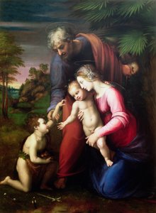 Sagrada Família com João Batista, 151314 de Raffaello Sanzio Raphael