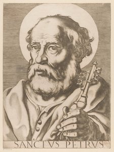 Heilige Petrus
Sanctus Petrus (título sobre o objecto)
Christus, Maria en de twaalf apostelen (título da série)
Il sacrato collegio apostolico (título da série)