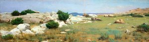 Falésia em Castiglioncello (óleo sobre tela)