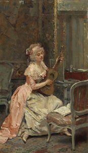 Mulher com uma guitarra, c.1870