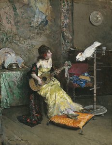 Mulher com um papagaio, c.1872
