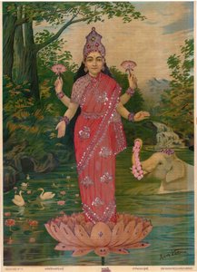 Lakshmi Embellished, de Ravi Varma Press, editar de Raja Ravi Varma