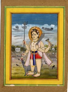 Uma figura de pé de Bhairava, uma forma de Śiva. de Rajasthan School