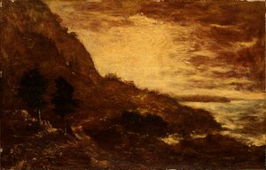 Pôr do sol, Navarro Ridge, Costa da Califórnia de Ralph Albert Blakelock