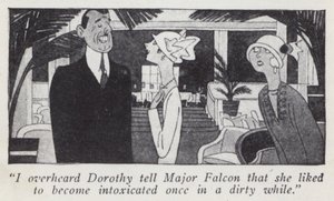 Ilustração de Anita Loos (litho) para Gentlemen Prefer Preferes Blondes