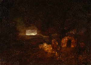 Os construtores de canoa, depois de 1879. de Ralph Albert Blakelock