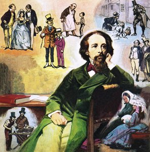 Charles Dickens com as suas personagens de Ralph Bruce