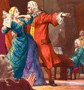 Handel é mostrado a tentar controlar um cantor de ópera temperamental de Ralph Bruce