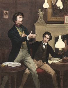 Henry Irving (1870-1919) com William Hoskins (guache sobre papel)