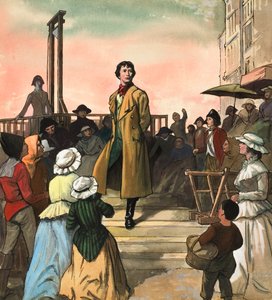 Sydney Carton, de "A Tale of Two Cities" de Charles Dickens (guache sobre papel)