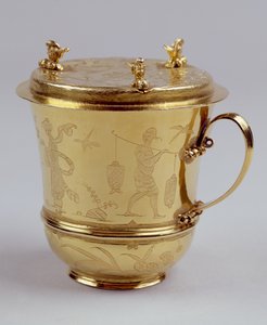 Gold Chocolate Cup, c.1685 (prata) (ver 208938) de Ralph Leake
