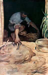 Ilustração para Robinson Crusoe de Daniel Defoe (cor litho)