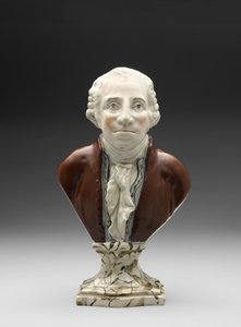 Busto de George Washington, c. 1782-1795 (faiança esmaltada com chumbo (pérolas) com esmalte sobre esmalte) de Ralph Sr. Wood