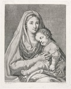 Madonna e Child depois de Francisco Bayeu e Subias.