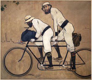 Ramon Casa e Pere Romeu em tandem. Pintura de Ramon Casas (1866-1932), Óleo Sobre Tela