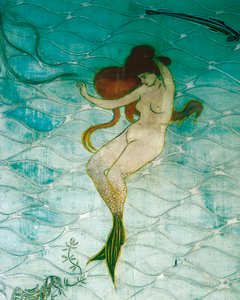 Quarto da Sereia da Pousada Espanhola em Barcelona, detalhe de Ramon Casas i Carbo