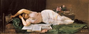 Mulher mentirosa. Pintura de Ramon MARTI i ALSINA (1826-1894). Óleo sobre tela. Espanha, El Vendrell. Casa Museu Pau Casals.