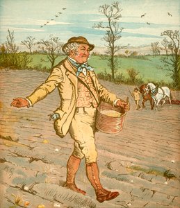 ... O fazendeiro que plantou o milho, c1878. de Randolph Caldecott