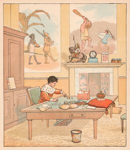 O rei estava em sua casa de contagem, Contando seu dinheiro, 1880. de Randolph Caldecott