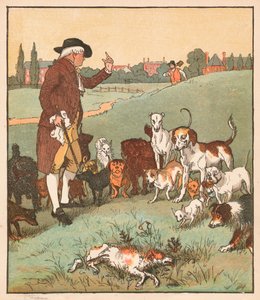 O cachorro que morreu, c1879. de Randolph Caldecott