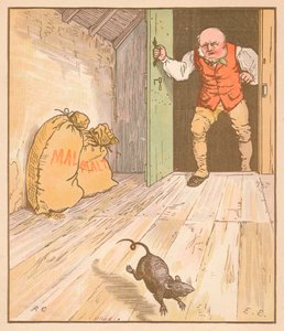 O rato comeu o malte ..., c1878. de Randolph Caldecott