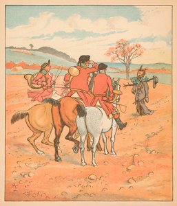 ... a primeira coisa que eles encontraram, era um bicho papão, em um campo ..., 1880. de Randolph Caldecott