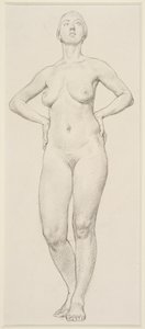 Um estudo de uma mulher (lápis sobre papel)
