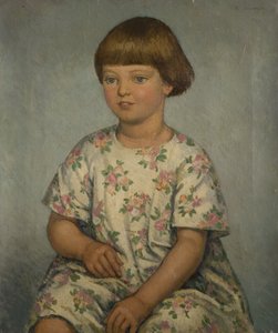 Retrato de uma criança, meados do século XX (óleo sobre tela)