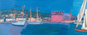 Barcos mar pequenas bandeiras casas pequeno porto porto velas de Raoul Dufy