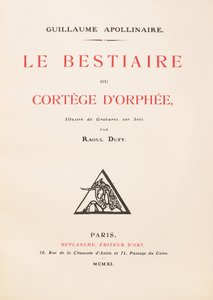 Frontispício de "Le Bestiaire ou Cortège d