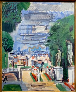 Le parc de Saint Cloud, século XX (óleo sobre tela) de Raoul Dufy