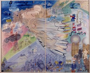 Pintura "La Fee Electricite" de Raoul Dufy (1877-1953) de Raoul Dufy