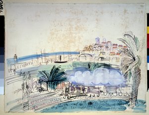 O caminho de ferro tem Antibes de Raoul Dufy