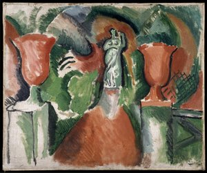 Estátua com dois vasos vermelhos de Raoul Dufy