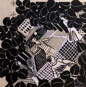 Ténis (caneta e tinta e guache sobre papel) de Raoul Dufy