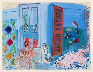 O atelier do artista (aguarela) de Raoul Dufy