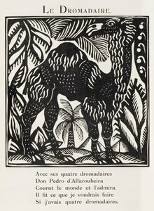 O Dromedário, ilustração de "O Bestiário ou Procissão de Orfeu de Raoul Dufy