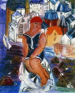 A Pequena Banhista em Saint-Adresse; La Petite Baigneuse a Saint-Adresse de Raoul Dufy