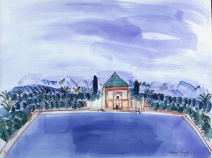 A piscina do Menara de Raoul Dufy