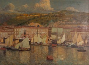 Noite de verão (Porto de Fiume) de Raoul Frank