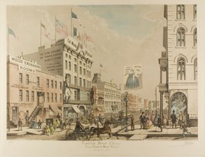 Randolph Street, Chicago, de Clark a State Streets no ano de 1865